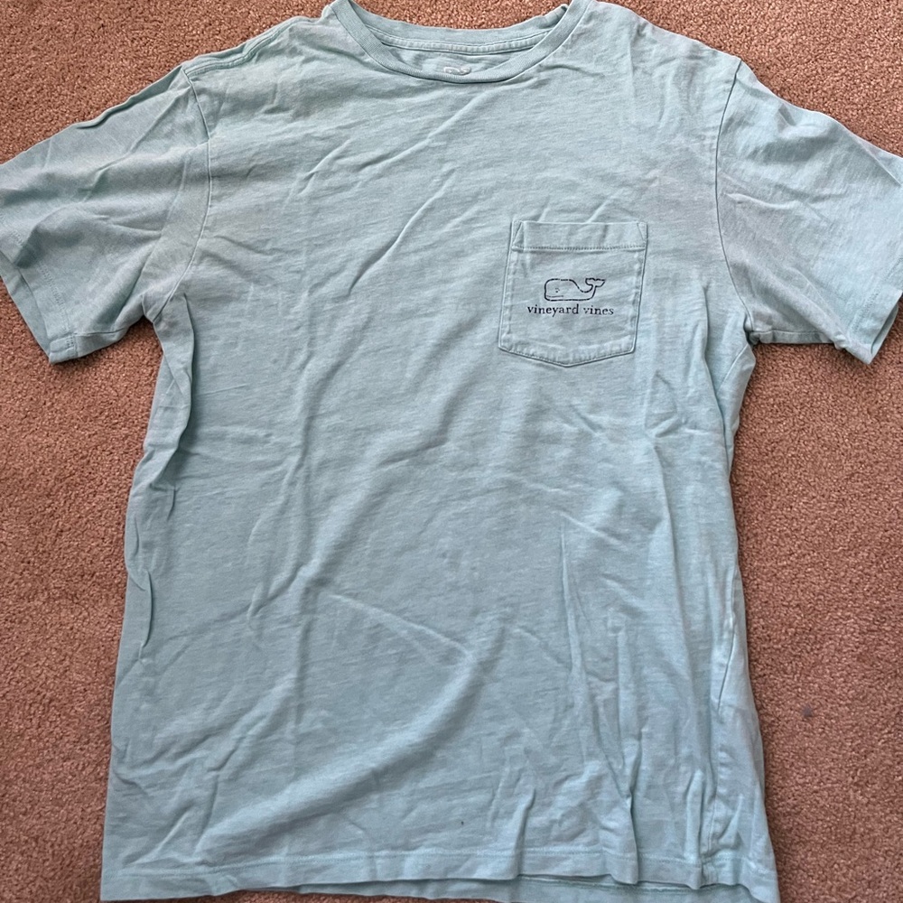 Vineyard Vines Men's Light Blue T-Shirt